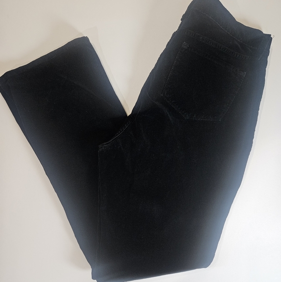 NYDJ Velvet Pants Size 16 Black Bootcut Gothic Inspired High Rise Velour Bottoms - Picture 7 of 9
